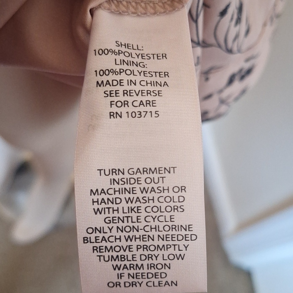 Nanette Lepore Blush Pink Floral Long Sleeve Dress – Size 8 - Picture 14 of 14